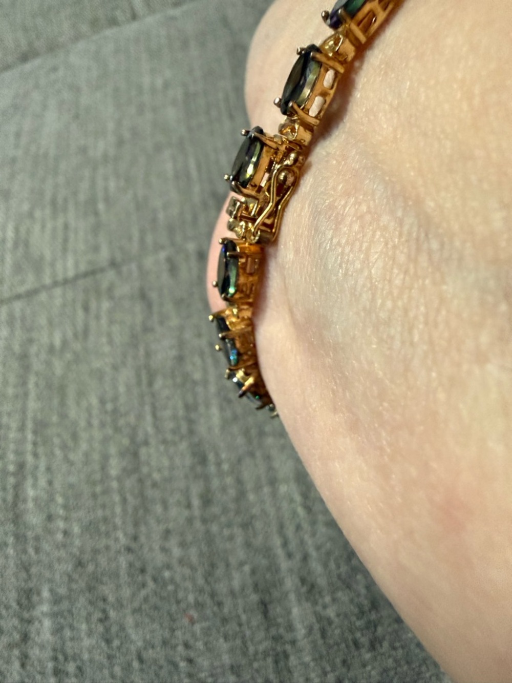 NWOT 12CT Northern Lights Quartz Link Bracelet, 7” Long - Picture 6 of 10